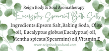 Load image into Gallery viewer, Eucalyptus Spearmint Herbal Bath Salt Jar
